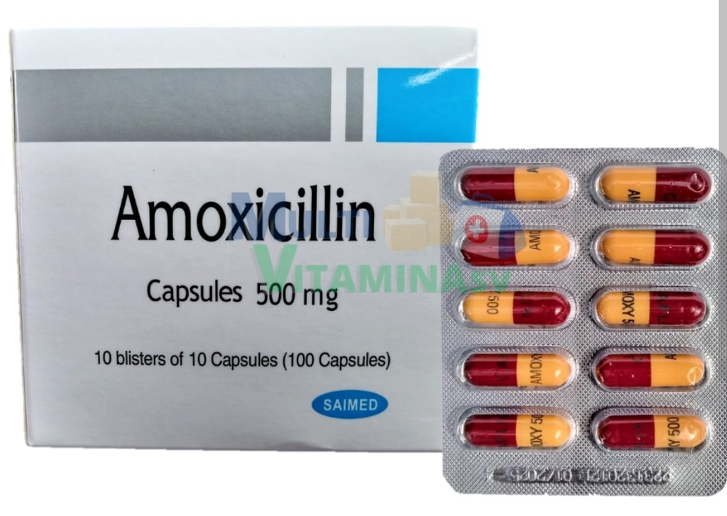 Amoxicilina saimed 500mg caja x 100 capsulas