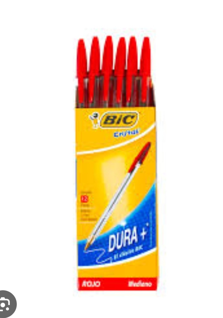 Bic rojo caja x 12 u