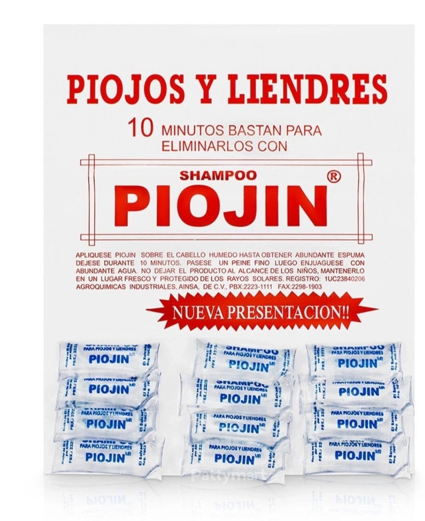 Champoo piojin 12 u