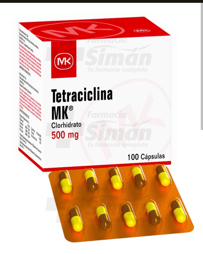 Tetraciclina mk 500 mg x 100 caps