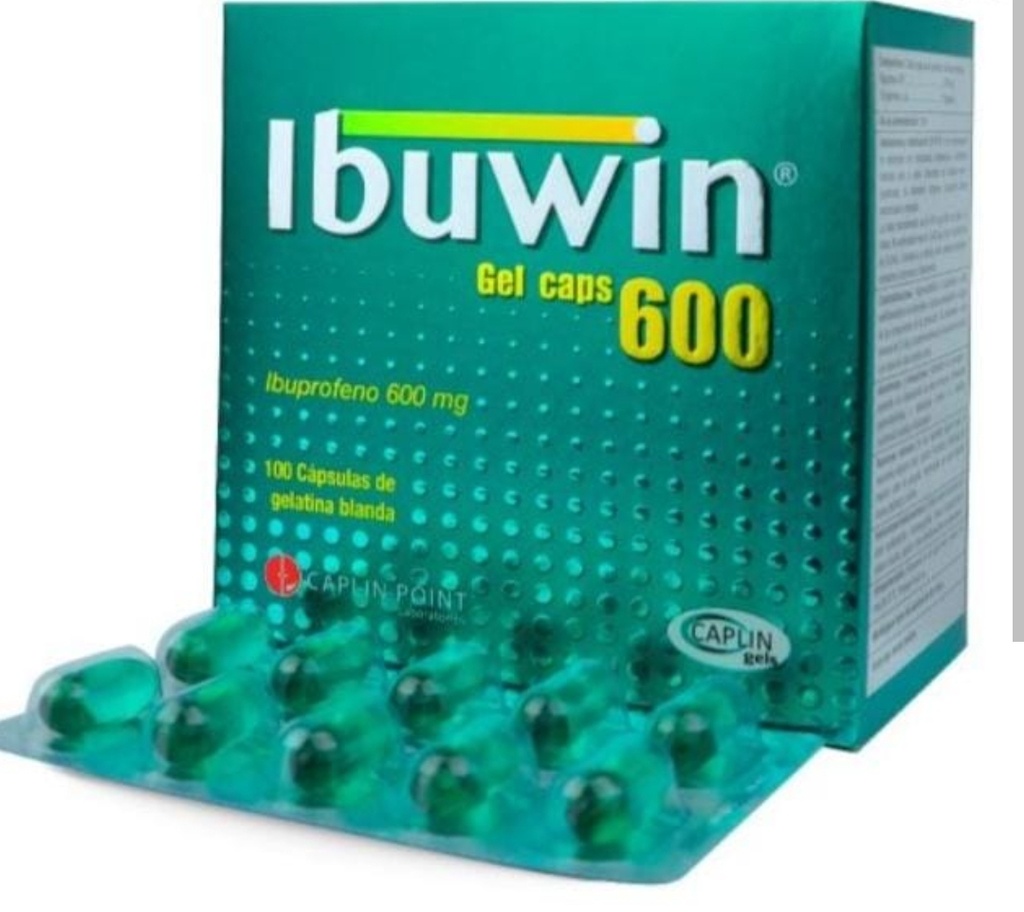 Ibuwin plus caja 600 mg 100 capsulas
