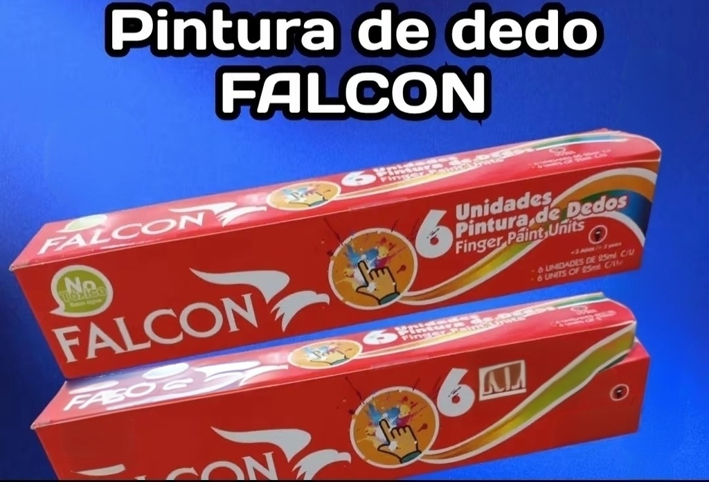 Pintura de dedo Falcón 6 unidades 