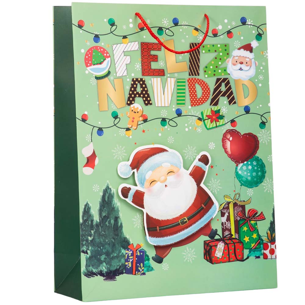 Bolsa regalo m navideña 12 u surtida 