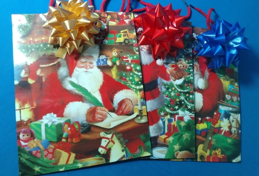 Bolsa regalo L navideña 12 u